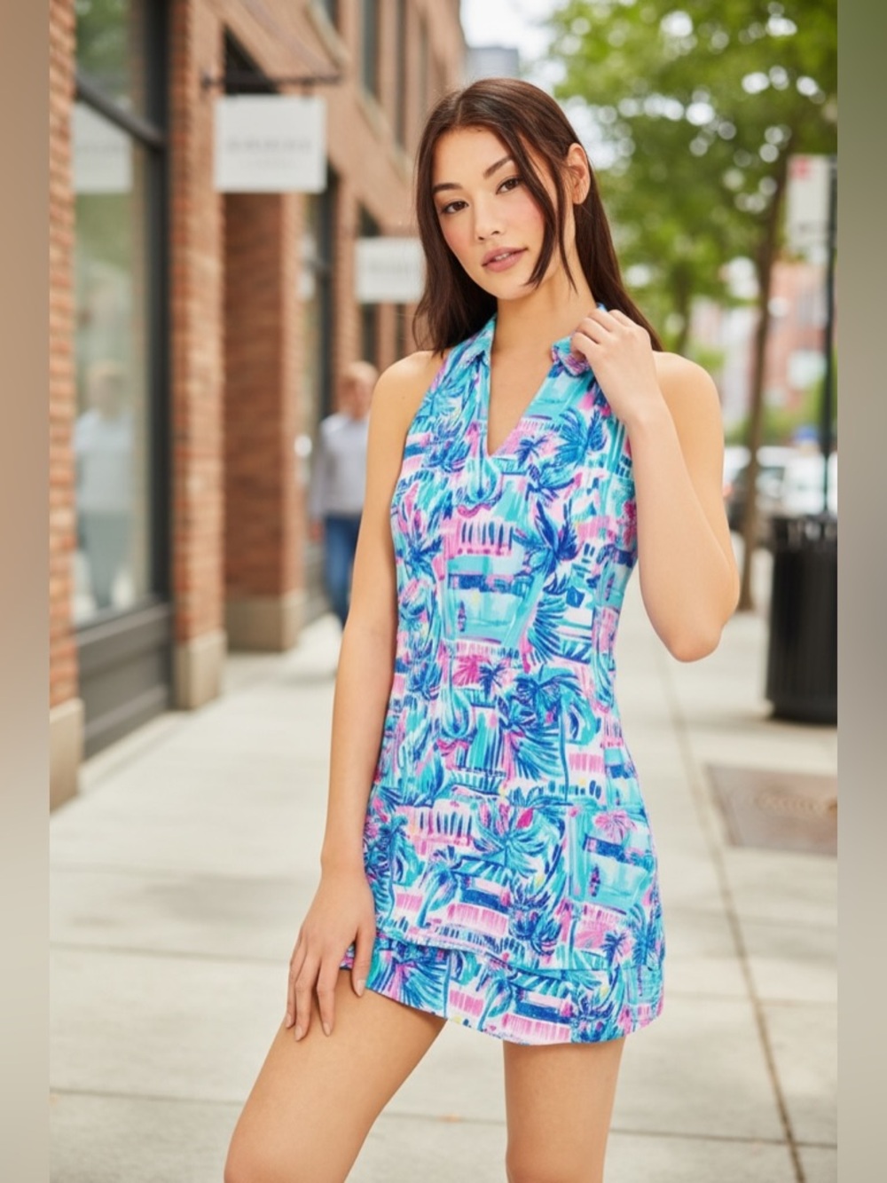 Lilly Pulitzer UPF 50+ Tennis Dress • Racer Back w/ Shorts • Perfect Match